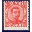 Island. 1921-22. Chr. X. 25 Aur. AFA nr. 102  ** postfrisk st. stemplet FDC
