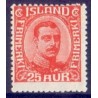 Island. 1921-22. Chr. X. 25 Aur. AFA nr. 102  ** postfrisk st. stemplet FDC