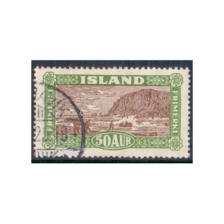 Island. 1925. Landskabsserien 50 Aur. AFA nr. 118  ** postfrisk st. stemplet FDC