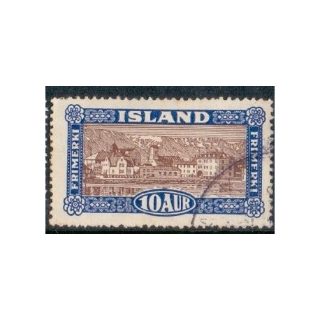 Island. 1925. Landskabsserien 10 Aur. AFA nr. 115  ** postfrisk st. stemplet FDC