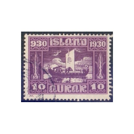 Island. 1930. Altinget 1000-års jubilæum 10 Aur. AFA nr. 128  **   postfrisk st. stemplet FDC