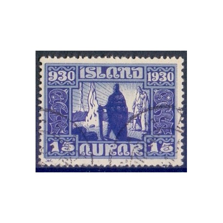 Island. 1930. Altinget 1000-års jubilæum 15 Aur. AFA nr. 129  **   postfrisk st. stemplet FDC