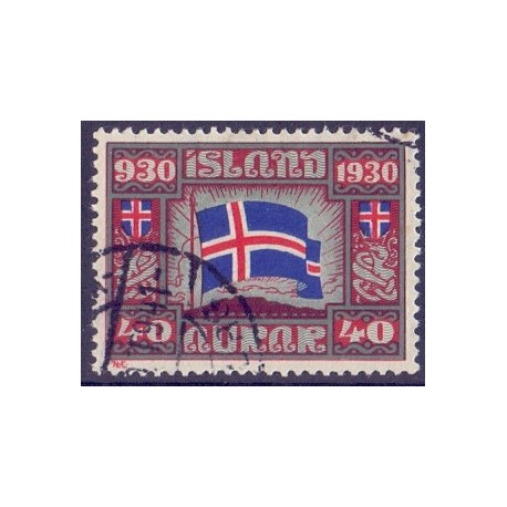 Island. 1930. Altinget 1000-års jubilæum 40 Aur. AFA nr. 134  **   postfrisk st. stemplet FDC