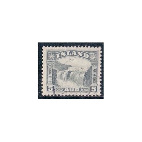 Island. 1931-32. Gullfoss 5 Aur. AFA nr. 150  **  postfrisk st. stemplet FDC