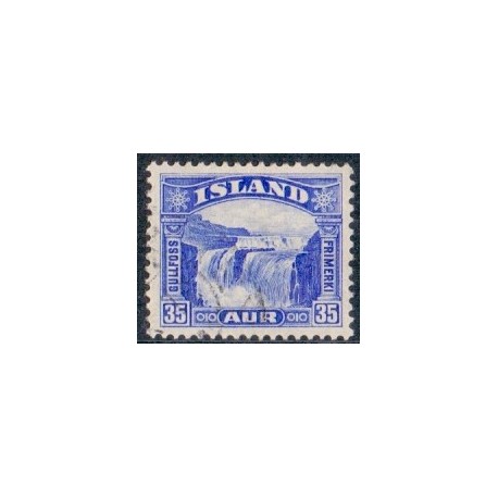 Island. 1931-32. Gullfoss 35 Aur. AFA nr. 152  **  postfrisk st. stemplet FDC