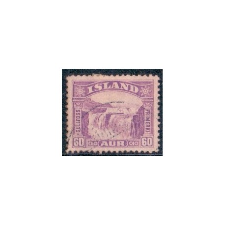 Island. 1931-32. Gullfoss 60 Aur. AFA nr. 153  **  postfrisk st. stemplet FDC
