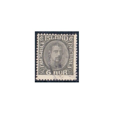 Island. 1931-33. Chr. X Ny gravering. 6 Aur. AFA nr. 159  **  postfrisk st. stemplet FDC