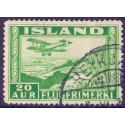 Island. 1934. Luftpost. 20 Aur. AFA nr. 176A  **   postfrisk st. stemplet FDC