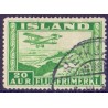 Island. 1934. Luftpost. 20 Aur. AFA nr. 176A  **   postfrisk st. stemplet FDC