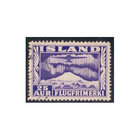 Island. 1934. Luftpost. tk. 14, 25 Aur. AFA nr. 177 **  postfrisk st. stemplet FDC