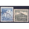 Island. 1935. Vandfaldet og Vulkanen 10 Aur/1 kr. AFA nr. 179-80 st.  postfrisk st. stemplet FDC