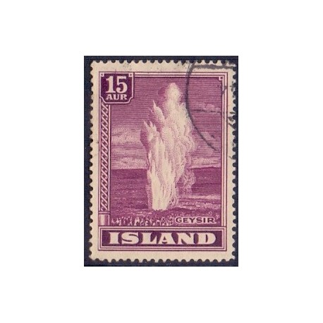Island. 1938-39. Geysir 15 Aur. AFA nr. 194 ** postfrisk st. stemplet FDC