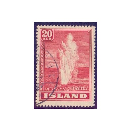 Island. 1938-39. Geysir 20 Aur. AFA nr. 195 ** postfrisk st. stemplet FDC
