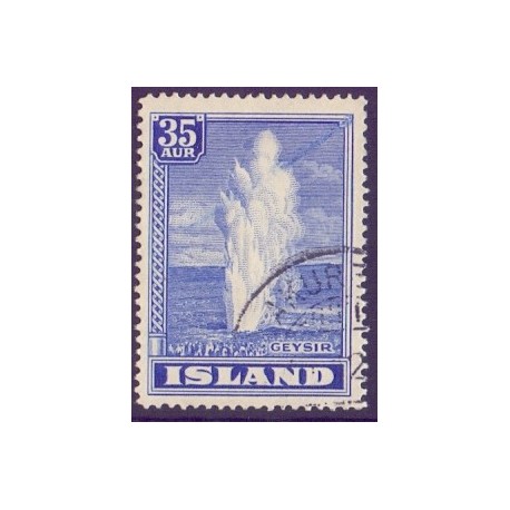 Island. 1938-39. Geysir 35 Aur. AFA nr. 196 ** postfrisk st. stemplet FDC