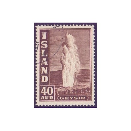 Island. 1938-39. Geysir 40 Aur. AFA nr. 197 **postfrisk st. stemplet FDC