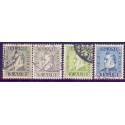 Island. 1935. Jochumssons fødsel 3-35 Aur. AFA nr. 183-86 st.   ** postfrisk st. stemplet FDC