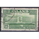 Island. 1938. Reykjavik universitet. 25 Aur. AFA nr. 202 **   postfrisk st. stemplet FDC