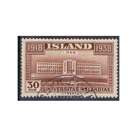 Island. 1938. Reykjavik universitet. 30 Aur. AFA nr. 203 **  postfrisk st. stemplet FDC