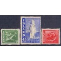 Island. 1940. Fiskeserien og Geysir. AFA nr. 216-18 st.  postfrisk st. stemplet FDC