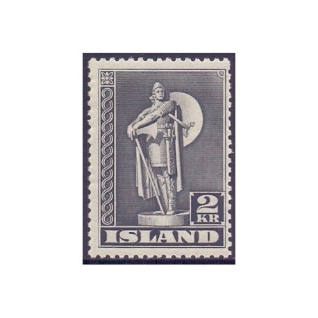 Island. 1947. Thorfinn Karlsefni. Tk. 11 1/2  AFA nr. 215B ** postfrisk st. stemplet FDC