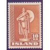 Island. 1947. Kurserende mærker TAKKET 11½. AFA nr. 241B **  postfrisk st. stemplet FDC