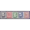 Island. 1953. Islandske håndskrifter, komplet sæt. AFA nr. 288-92  **  postfrisk st. stemplet FDC