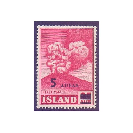 Island. 1954. Provisorium. AFA nr. 293  **  postfrisk st. stemplet FDC