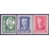Island. 1954. Hannes Hafstein mindeudgave, komplet sæt. AFA nr. 294-96  **  postfrisk st. stemplet FDC