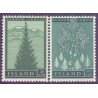 Island. 1957. Trævækstens fremme.  AFA nr. 321-22  **  postfrisk st. stemplet FDC