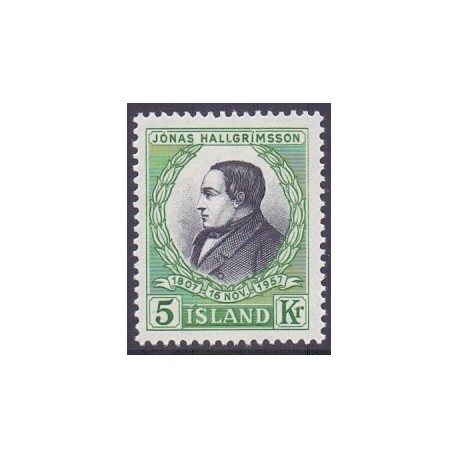 Island. 1957. Jonas Hallgrimsson.  AFA nr. 323 ** postfrisk st. stemplet FDC