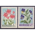 Island. 1958. Blomsterserie.  AFA nr. 324-25 ** postfrisk st. stemplet FDC