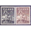 Island. 1958. Den Islandske hest.  AFA nr. 326-27 ** postfrisk st. stemplet FDC