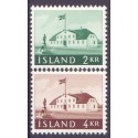 Island. 1958. Den gamle regeringsbygning.  AFA nr. 330-31 ** postfrisk st. stemplet FDC
