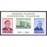 Island. 1961. Islands universitet, miniark AFA nr. 357A-59A ** postfrisk st. stemplet FDC