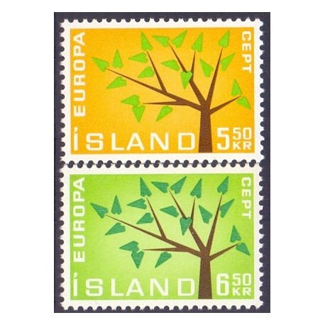 Island. 1962. Europamærker / CEPT. AFA nr. 365-66 **postfrisk st. stemplet FDC