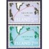 Island. 1962. Det atlantiske telefonkabel. AFA nr. 367-68 **  postfrisk st. stemplet FDC