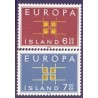 Island. 1963. Europamærker / CEPT. AFA nr. 374-75 ** postfrisk st. stemplet FDC