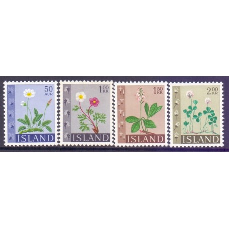 Island. 1964. Blomsterserie. AFA nr. 382-85 ** postfrisk st. stemplet FDC