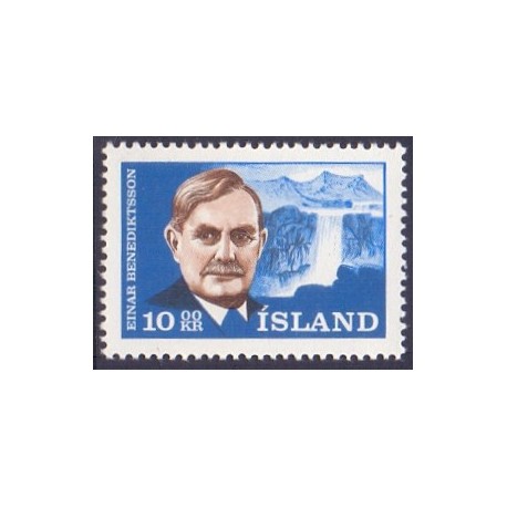 Island. 1965. Einar Bennediktsson. AFA nr. 398 ** postfrisk st. stemplet FDC