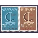 Island. 1966, Europamærker / CEPT. AFA nr. 405-06 ** postfrisk st. stemplet FDC