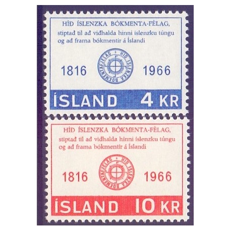 Island. 1966, Europamærker / CEPT. AFA nr. 405-06 ** postfrisk st. stemplet FDC