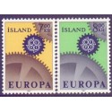 Island. 1967. Europamærker / CEPT. AFA nr. 410-11 ** postfrisk st. stemplet FDC