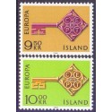 Island. 1968. Europamærker / CEPT. AFA nr. 418-19 ** postfrisk st. stemplet FDC
