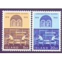 Island. 1968. Nationalbibloteket jubilæum. AFA nr. 423-24 ** postfrisk st. stemplet FDC