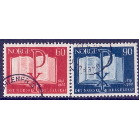 Norge. 1966. Det Norske Bibelselskab. AFA nr. 554-55  **  stemplet postfrisk FDC