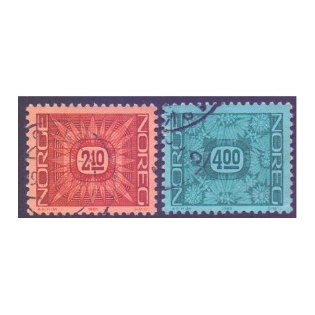Norge. 1986. Nye brugsfrimærker. AFA nr. 947-48 ** stemplet postfrisk FDC