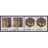 Norge. 1986.  Julemærker i parstykker. AFA nr. 960Cv-61Ch ** stemplet postfrisk FDC