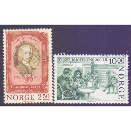 Norge. 1985. Folkebibloteker. AFA nr. 939-40 ** stemplet postfrisk FDC