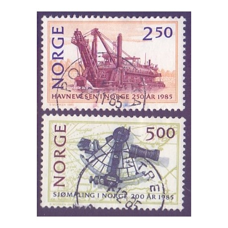 Norge. 1985. Statens havnevæsen og søopmåling. AFA nr. 941-42 ** stemplet postfrisk FDC