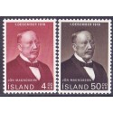 Island. 1968. 50-året for island uafhængighed. AFA nr. 425-26 ** postfrisk st. stemplet FDC